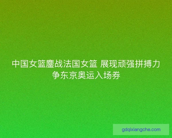 中国女篮鏖战法国女篮 展现顽强拼搏力争东京奥运入场券